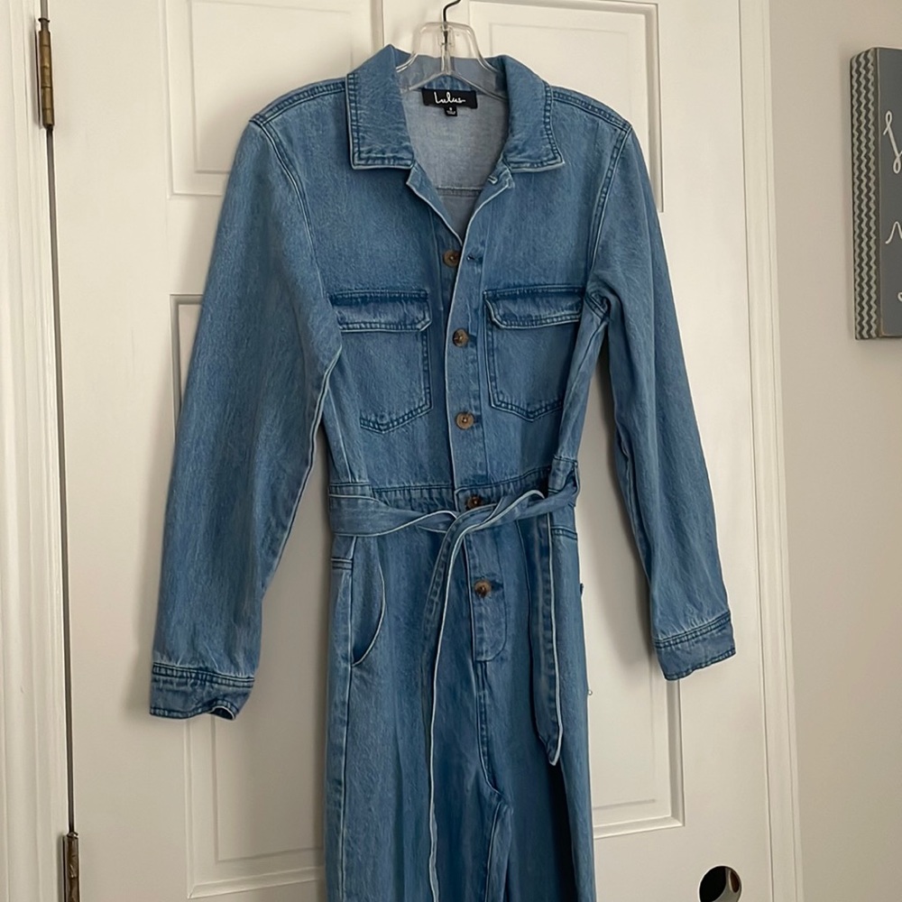 Lulus denim jumpsuit
